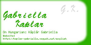 gabriella kaplar business card